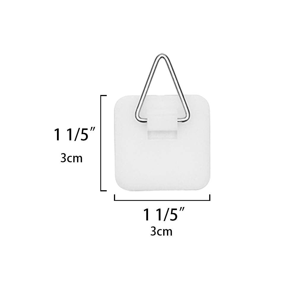 Artliving 1.25 Inch Invisible Adhesive Plate Hanger Set Vertical Plate Holders For The Wall(50 Pack)