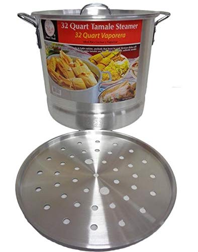 32 Qt Tamale Steamer Vaporera Stock Pot Premium Aluminum Tamalera 8 Gallons