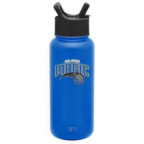 Simple Modern Officially Licensed Nba Orlando Magic Water Bottle With Straw Lid | Vacuum Insulated Stainless Steel 32Oz Thermos