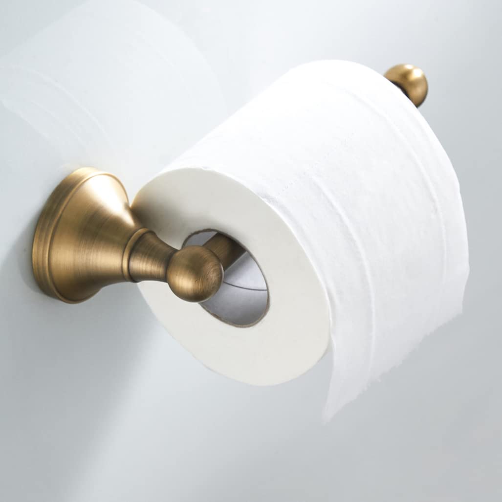 Celbon Toilet Paper Holder Antique Brass Toilet Roll Holder Wall Mounted Tissue Toilet Paper Holder For Bathroom Kitchen,Brush B