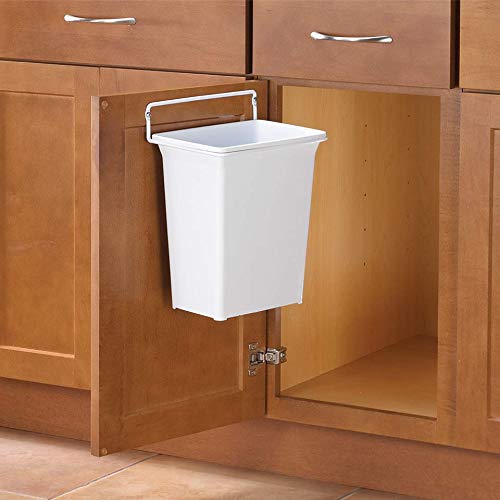Knape & Vogt Kv Door Mounted Waste Bin For Vanity 9Qt White