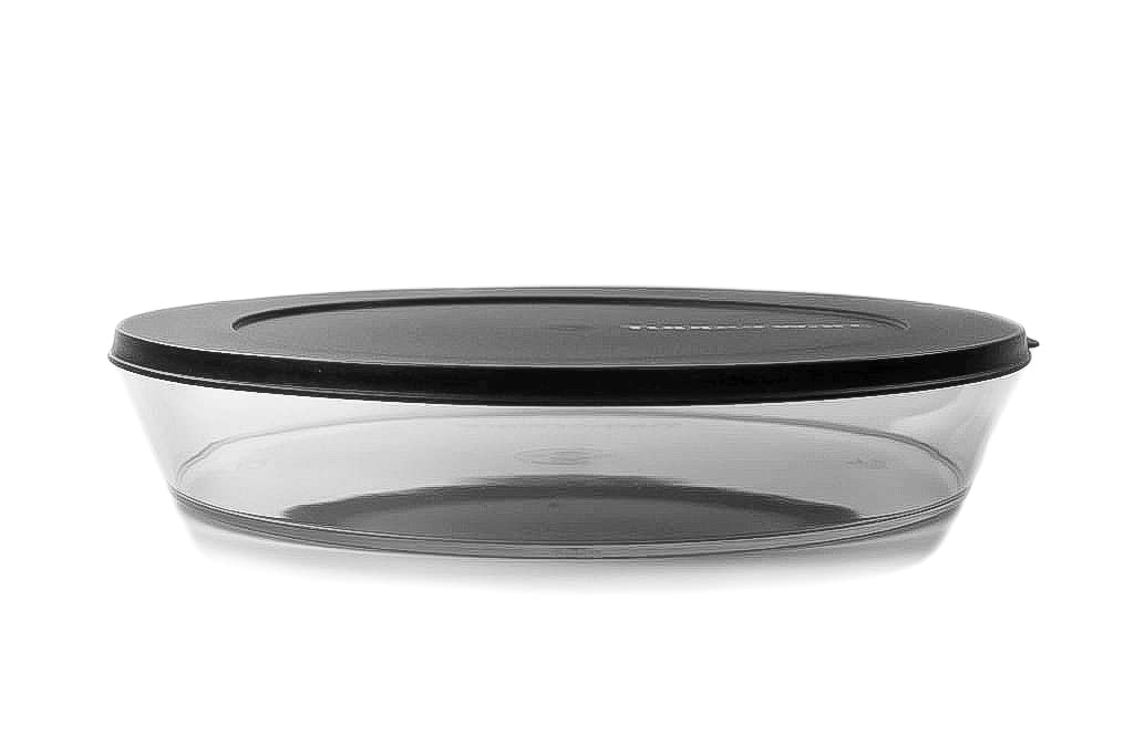Tupperware Clear Collection Classic Royal Tafelperle Bowl 2.0 L Flat Black