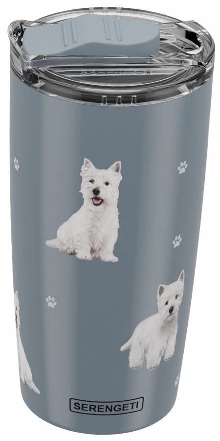 Westie Serengeti 16 Oz. Stainless Steel, Vacuum Insulated Tumbler With Spill Proof Lid - 3D Print - Insulated Travel Mug For Hot