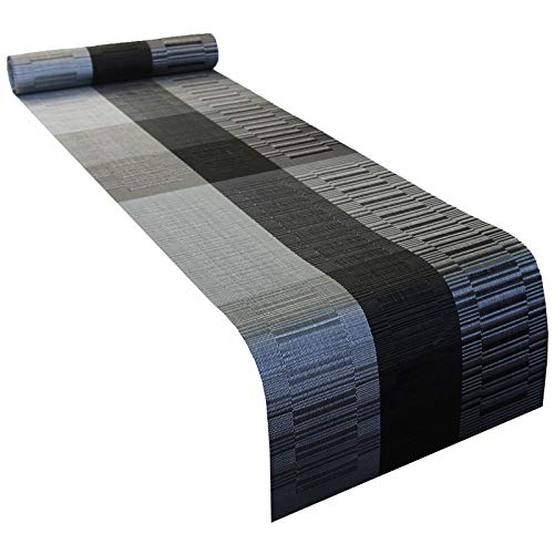 Pigchcy Elegant Placemats With Matching Table Runner,Washable Durable Plastic Placemats For Dining Table Sets(6Pcs Placemats+1Pc