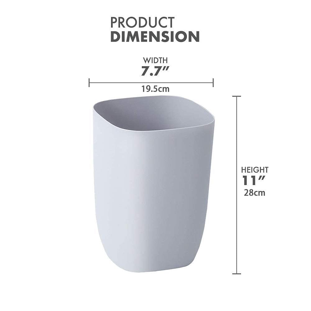 Mingol Bathroom Trash Can, Small Garbage Can For Bedroom, Living Room, Kitchen, Slim Cute Plastic Waste Basket For Office, 7L, G