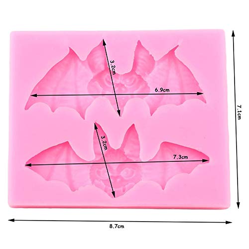 1Pc 3D Craft Halloween Bats Silicone Mold For Diy Crystal Soap Mould Jelly Shots Candy Desserts Gum Paste Fondant Chocolate Ice