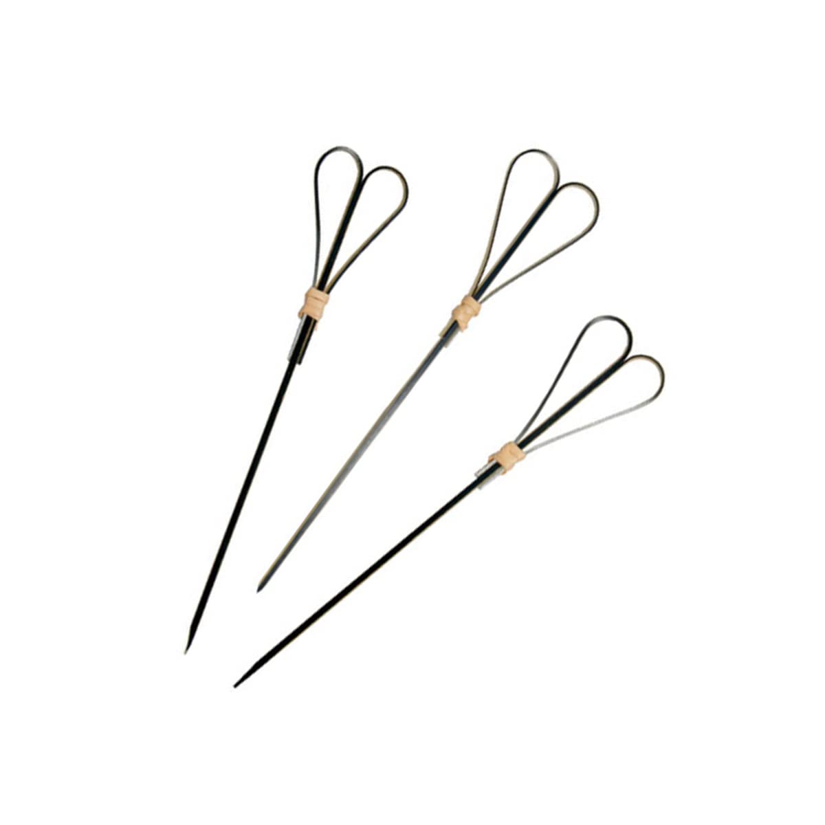 Packnwood 209Bbfotsy15 - Heart-Shaped Bamboo Picks - Black Bamboo Skewer With Looped Heart Design - Natural Bamboo Picks Appetis
