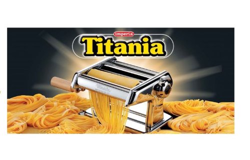 Pasta Maker Machine by Imperia- Heavy Duty  Italy Made Steel construction w Easy Lock Dial and Wood grip Handle- Make Fresh Homemade Authentic Italian Pasta Noodles - Model 190