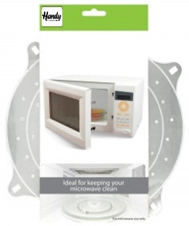 Handy Housewares 10'' Round Vented Microwave Splatter Guard Food Bowl Cover - Helps Keep Your Microwave Clean (1-Pack)