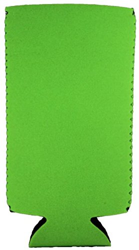 Blank Neoprene Slim Can Coolie (1, Neon Green)