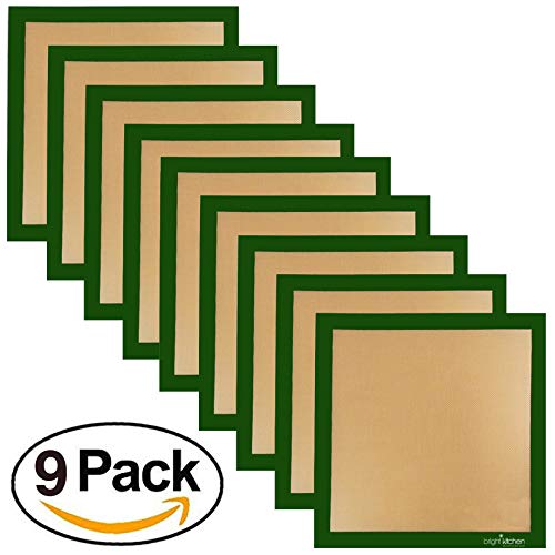 9 Silicone Ultra 14'' X 14'' Food Dehydrator & Baking Sheets Premium Compatible With Excalibur 5 & 9 Tray Dehydrating Fruit Roll