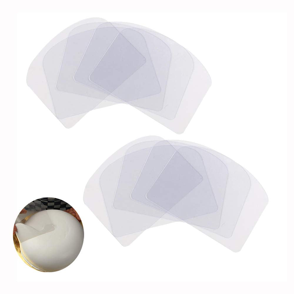 Gracilaria 10Pcs Transparent Cake Cream Scraper Icing Smoother Flexible Plastic Cake Scraper Smoother For Bakery Pastry Cake Dec
