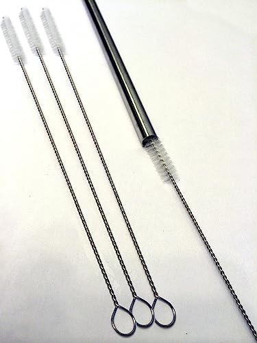 Drink Straw Cleaning Brush - Set Of 4 Stainless Steel Brushes For Drinking Straws, Tumblers, Sippy Cups And More!