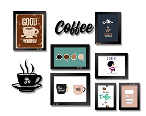 Art Street I LOVE Coffee Framed Poster Set for Coffee Decor Wall Art Posters for any Kitchen, Home Decoration, Cafe Bar, Dinner