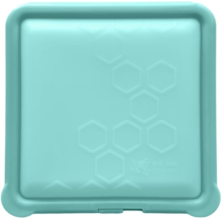 Big Bee, Little Bee - Softshell Reusable Silicone Food Storage Container With Connected Clamshell Lid, Easy To Clean, Snaps Clos