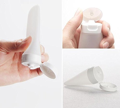 12Pcs 100Ml/3.3Oz Empty Clear Refillable Cosmetic Soft Tube Squeeze Bottle With Flip Cap Makeup Container Shampoo Facial Cleanse