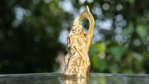 Sridha Handicraft Brass Ganesh Idol, Home Temple Decor (Height 15Cm Weight 641Gm)