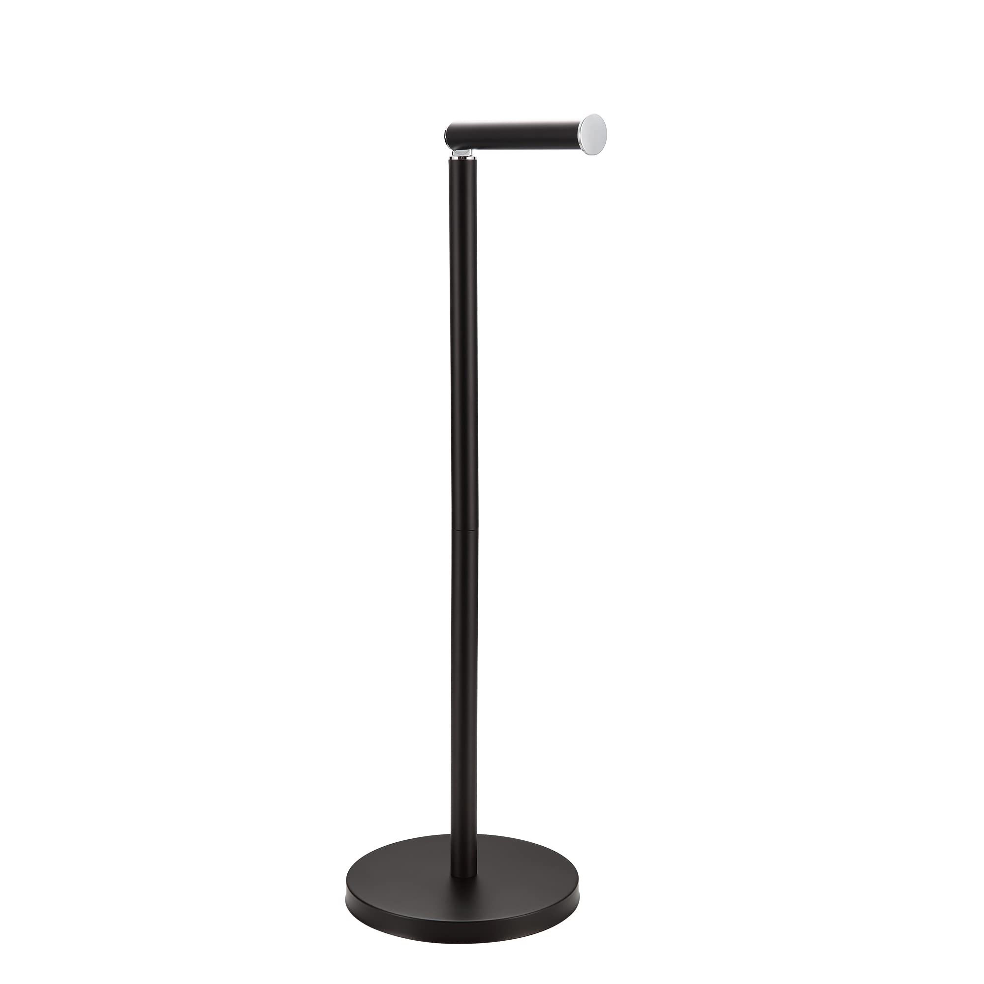 Bgl Freestanding Toilet Paper Holder Black Matte, Toilet Paper Holder With Reserve Storage Paper Rolls, Toilet Paper Holder On F