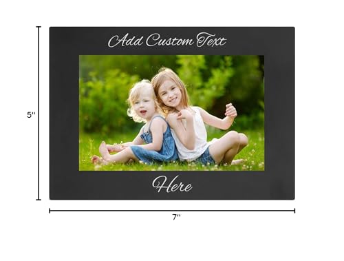 Personalized Add Your Custom Text Engraved Anodized Aluminum Hanging/Tabletop Personlized Group Family Photo Picture Frame 5x7-i