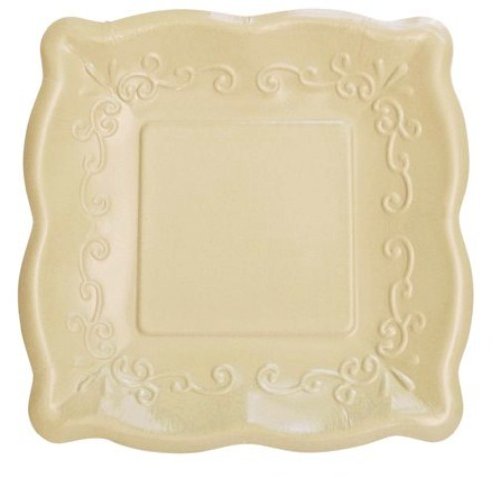 Plt7 Sq Emb Dc 6/8 Linen