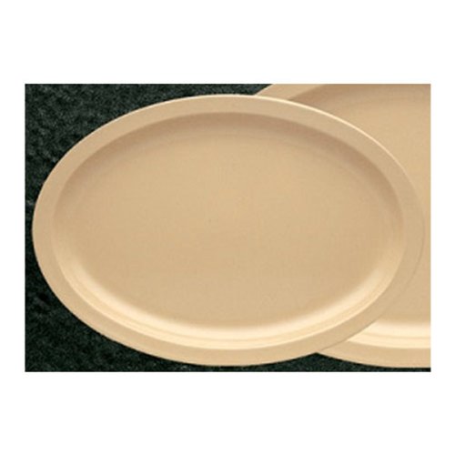 Yanco Ns-512T Nessico Oval Platter With Narrow Rim, 11.5'' Length, 8'' Width, Melamine, Tan Color, Pack Of 24