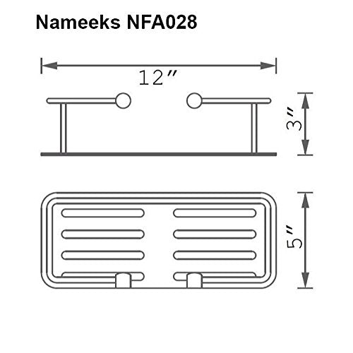 Nameeks Nfa028 Nfa Shower Basket, One Size, Chrome