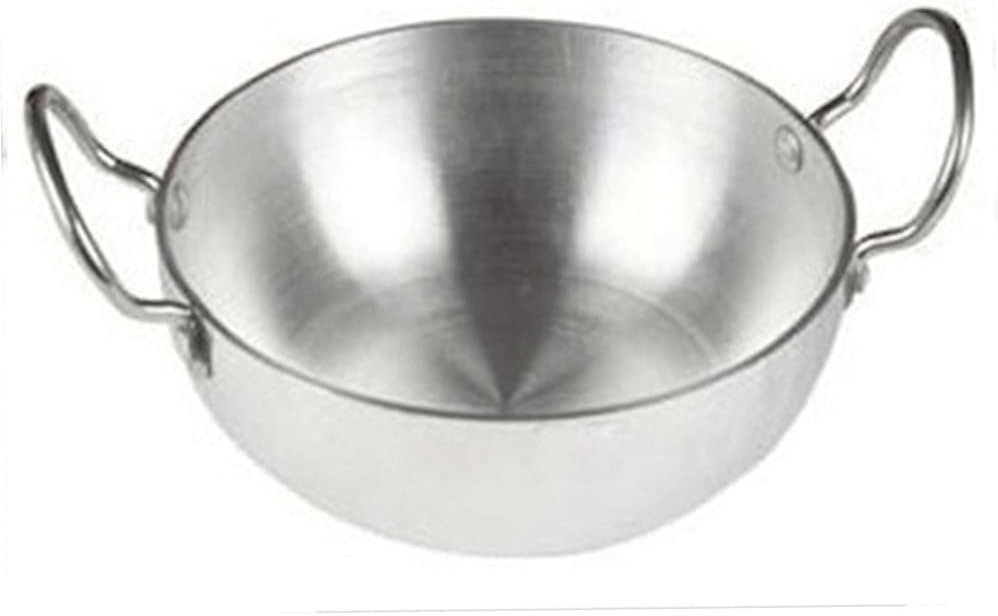 Shradha Trading Aluminum Kadai,Aluminum Frying Pan,Stir Pan, Aluminum Indian Kadai, Aluminum Kadai Size No. 13