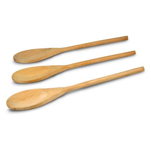 Classic Wooden Kitchen Spoon - Set Of 3 (16'')