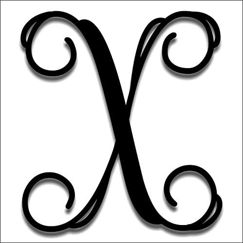 Back40Life - Precision Cut Vine Wood Monogram Letter - 13-Inch Unfinished Lc-01 Parent (X)