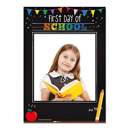 Swyoun Black First Day Of School Back To School Party Photo Booth Selfie Frame