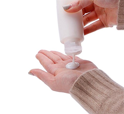 Upstore 2Pcs Empty Refillable Plastic Clear Soft Tube Squeeze Bottle Jars With Flip Cover Cosmetic Makeup Packing Storage Holder