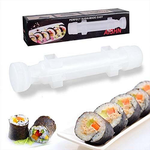 Aishn Sushi Roller 11.8 Inches Sushi Bazooka Sushi Maker Chef Tool Rice Roller Durable Camp Chef Rice Maker Machine Mold-For Eas