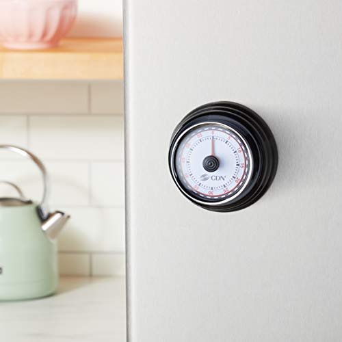 Cdn Compact 60 Min Mechanical Timer-Black, Black