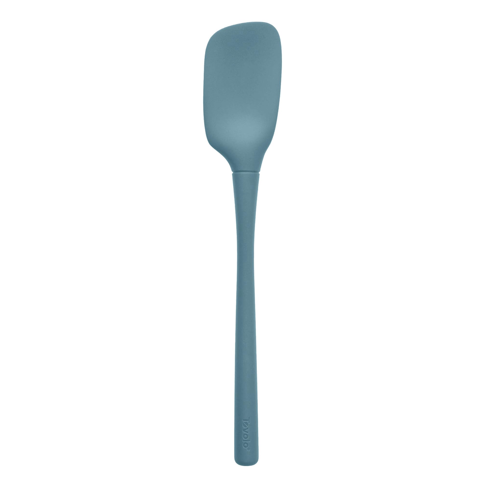 Tovolo Spoon Spatula Spoonula All Silicone Ergonomic Handle Grip, Silicone Scoopula Kitchen Utensil Non Scratch Easy Clean Dishw