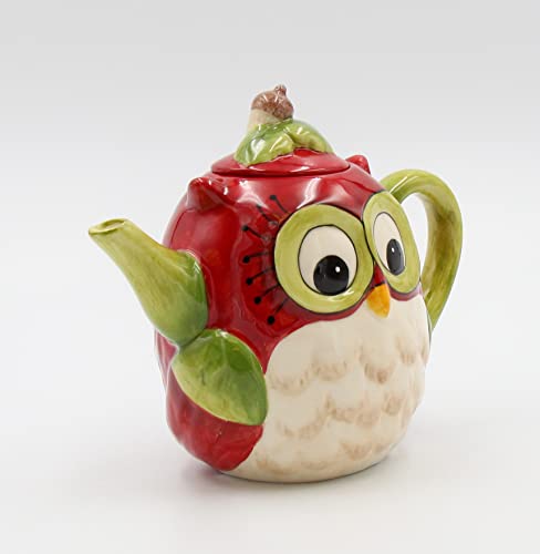 Cosmos Gifts Ceramic Owl Teapot, 6-Inch