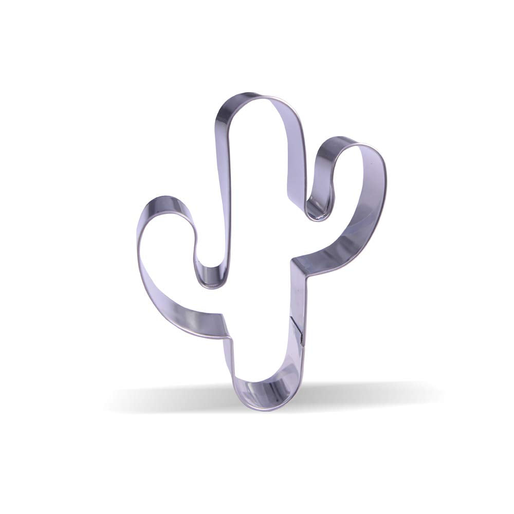 3.8 Inch Cactus Cookie Cutter - Stainless Steel