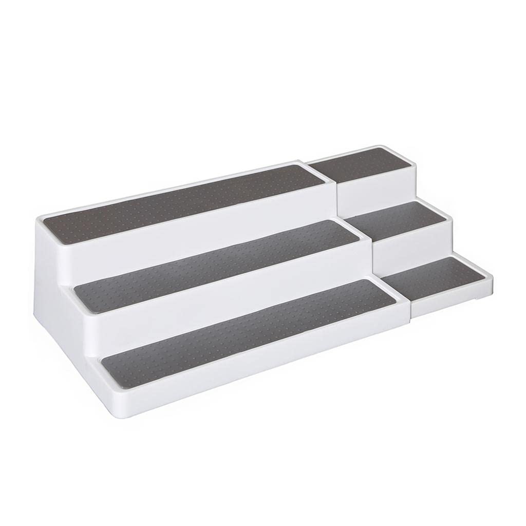 Sydl3Tier Gray Spice Storage Display Shelf NonSkid Rack Organizer Spice Rack| Spice Jars & Racks| Kitchen, Dining & Bar