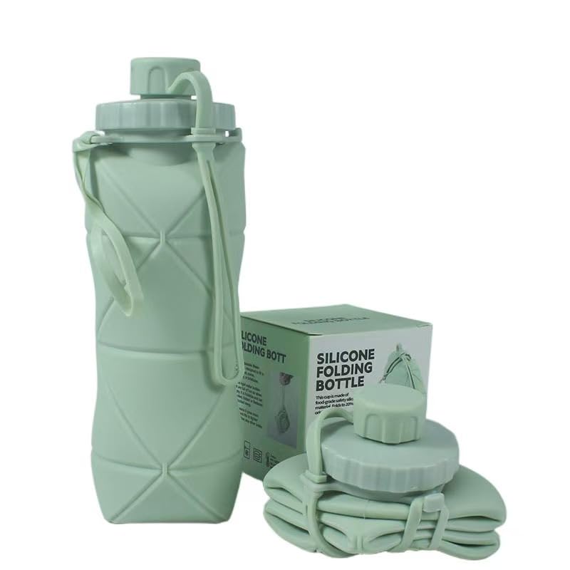 JYRVXLM Portable Folding Water Bottle (Green)