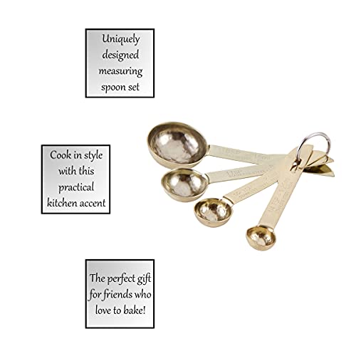 47Th & Main Stainless Steel Measuring Spoon Set, 4-Piece, Gold