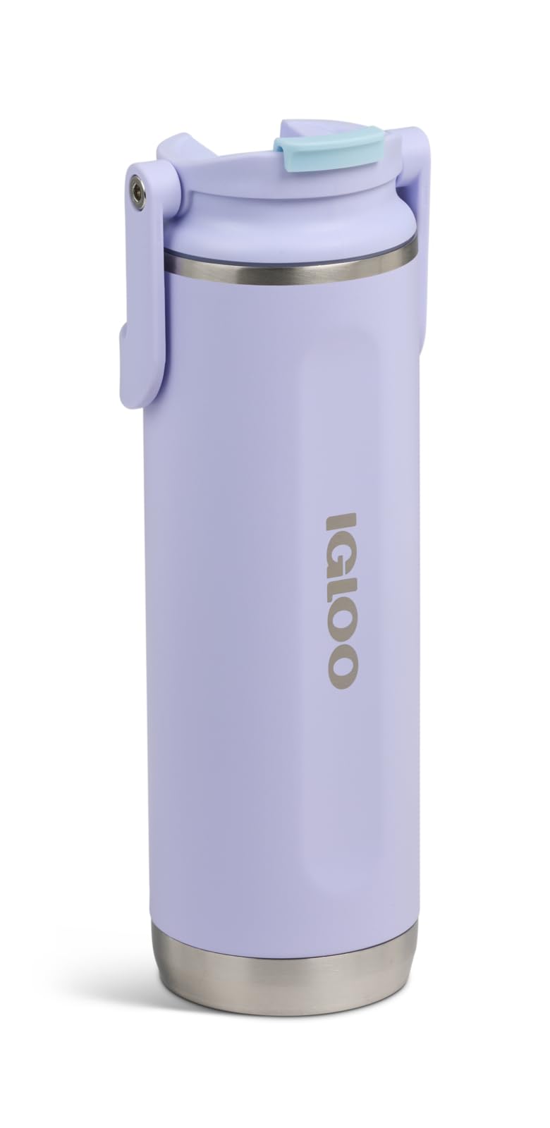 Igloo, 20 oz FlipNSip Tumbler, Reusable Travel Mug, Stainless Steel Insulated Hydration Cup for Hot & Cold Beverages, Lilac