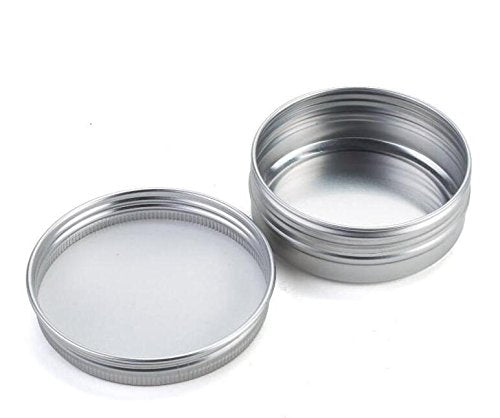 12 Pcs 15Ml 0.5Oz Empty Round Silver Aluminum Tins Metal Steel Jar Cans Sample Bottle Small Containers Box With Tight Sealed Cov