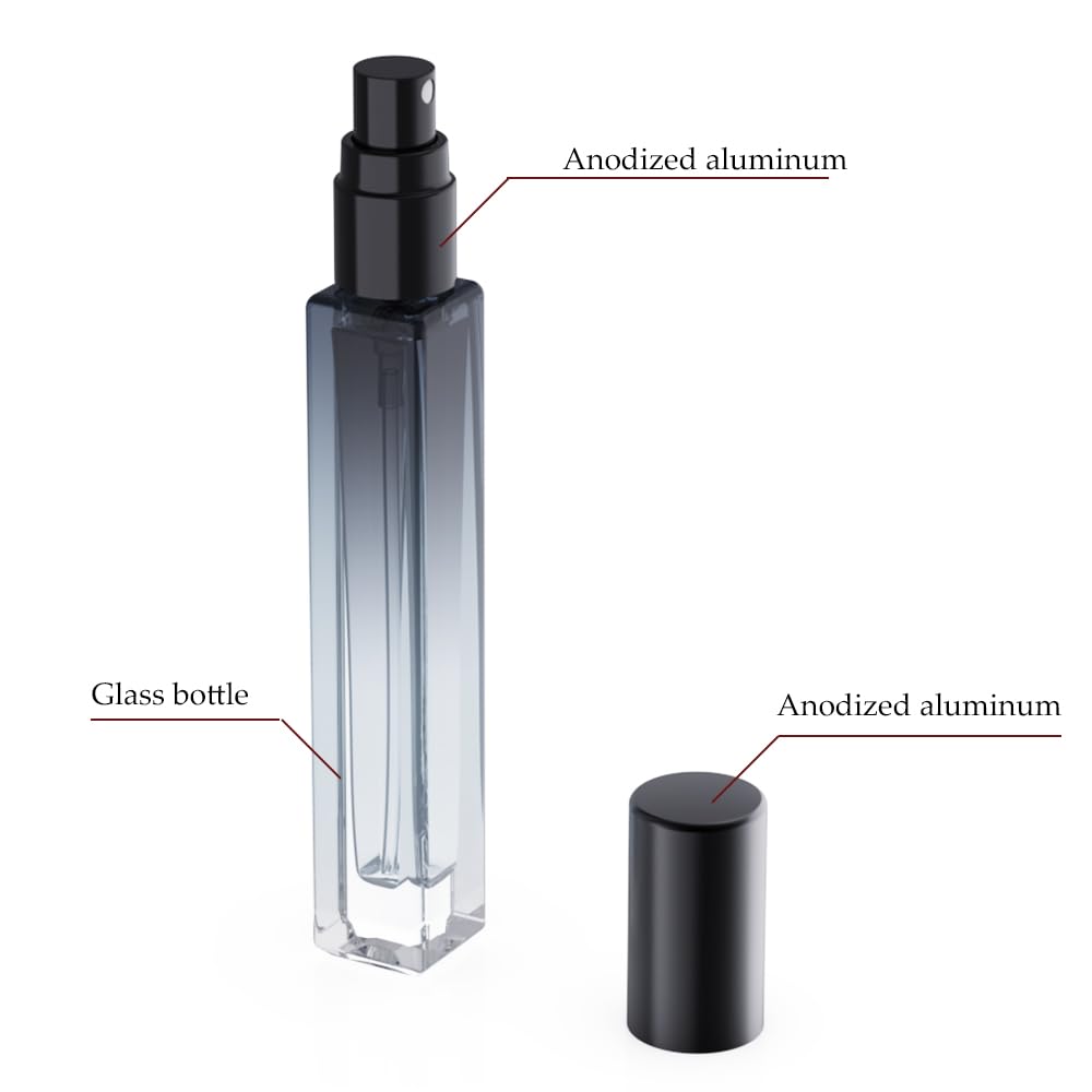 Seafulee 5Pcs Cologne Perfume Atomizer Empty,10Ml Mini Perfume Bottles Refillable With Dispenser Tools, Pocket Perfume Spray Bot