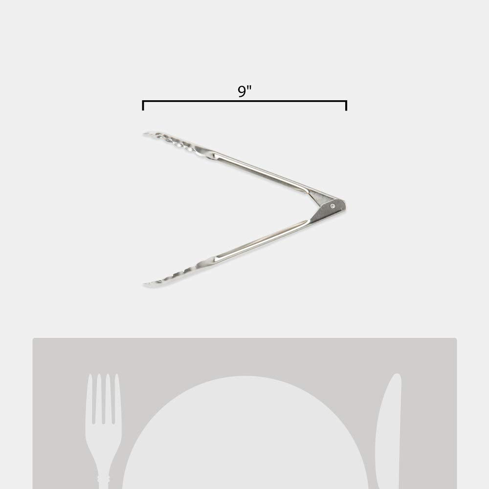 Edlund tongs kitchen commercial salad tongs gravity tongs 9 inch heavy duty stainless steel - 4409 HDL NO INTERLOCK MECHANISM