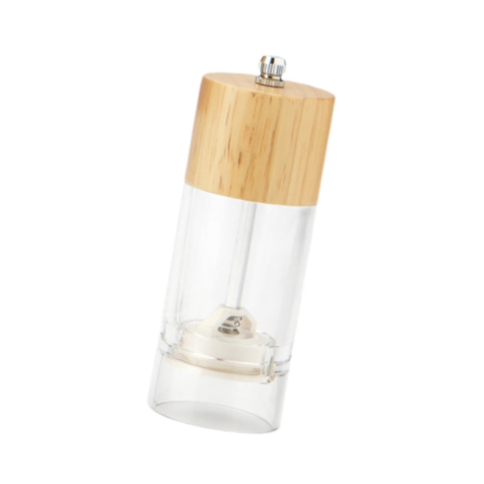 ECOMISTIQ Manual Pepper Grinder Kitchen Gadget Wooden Salt Grinder for Cafe Home Oak 5cmx14cm | Salt & Pepper | Kitchen Tools & 