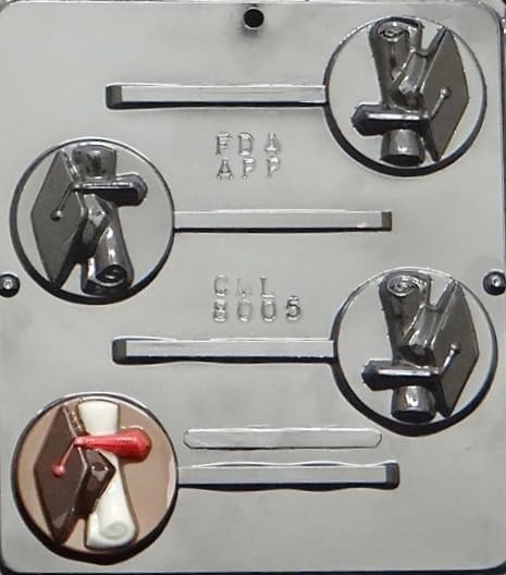 Candy Molds N More Motorboard And Scroll Lollipop Chocolate Candy Mold 8005