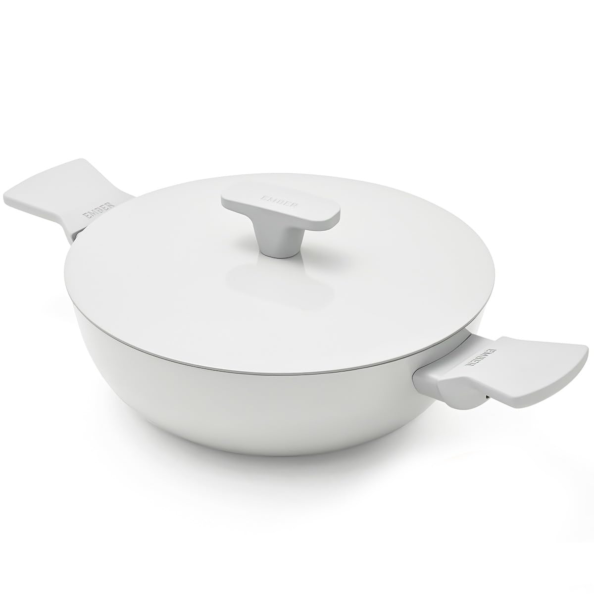 Ember Cookware Arcilla Ceramic Kadai 24Cm | 2.6 Litre Non Stick Non Toxic With Metallic Lid | Isi Certified | Ceramic Kadai For 