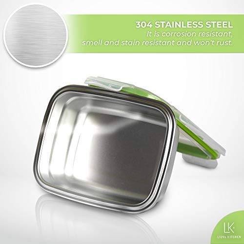 Femora Kitchen, Vegetable, Fruits, Sweets High Steel Rectangle Airtight Unbreakable Storage Container, Lunch Box with Airtight L