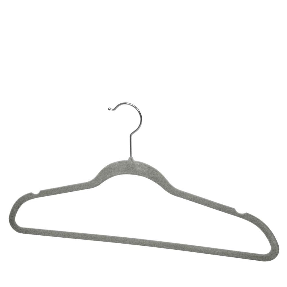 10 Pack Velvet Hanger Grey