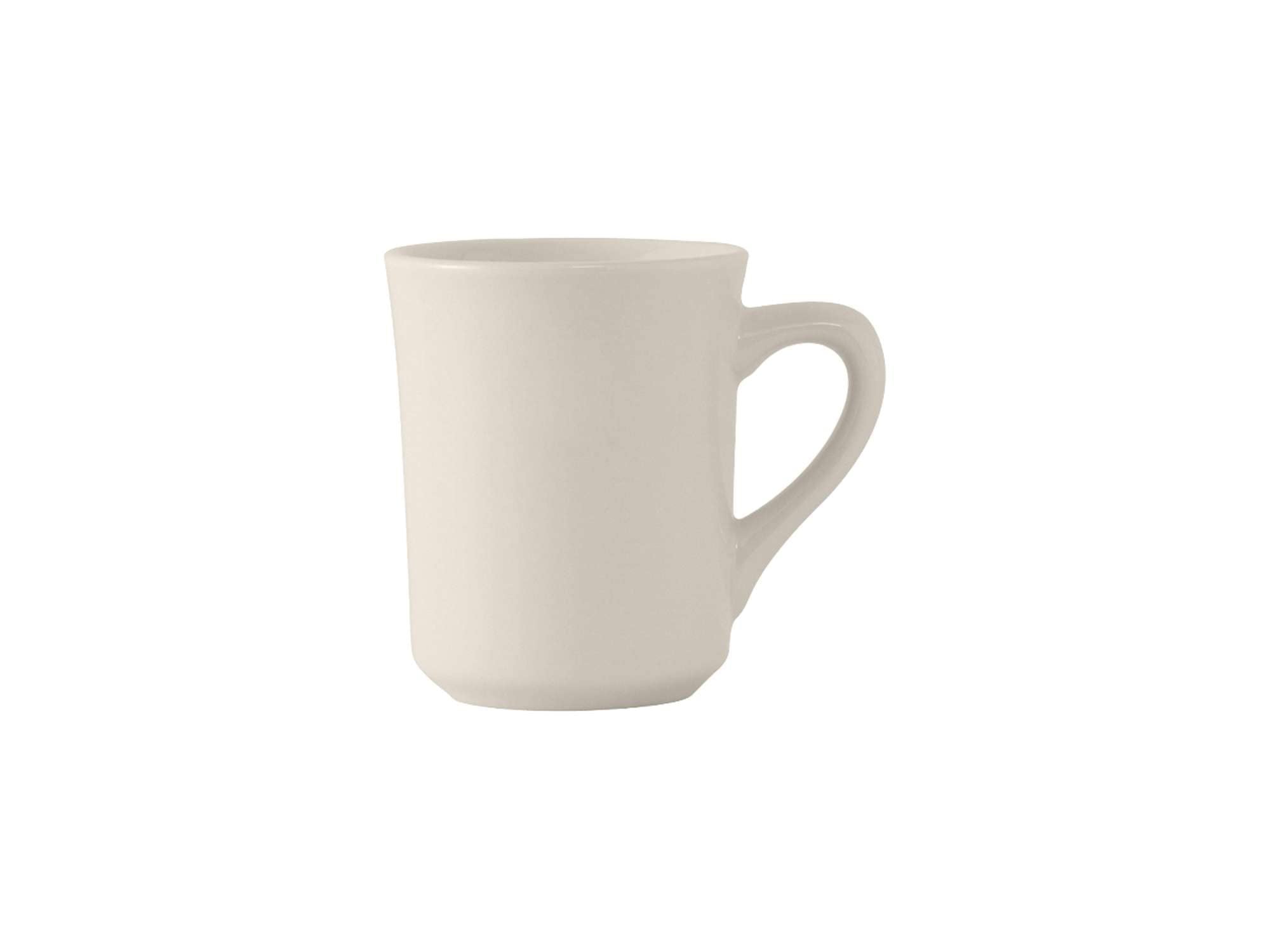 Tuxton China TRE-017 Tiara Mug, 8 oz., 3 Diameter x 3-7/8H, Microwave and Dishwasher Safe, Oven Proof, Fully Vitrified, Ceramic,