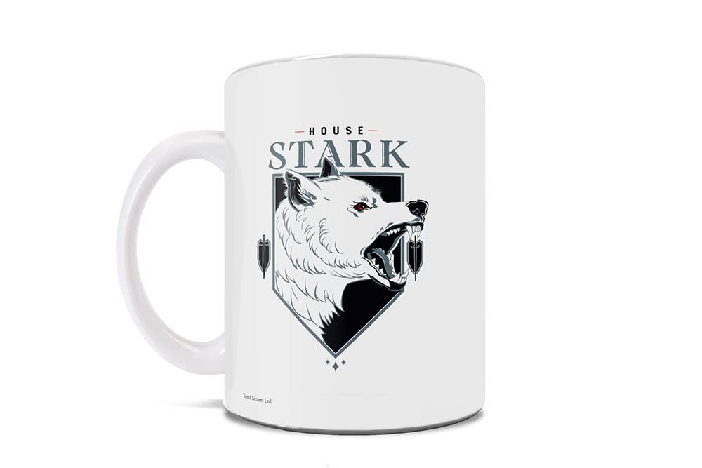 Trend Setters Game of Thrones - Stark Direwolf Grey - One 11 oz Ceramic Coffee Mug - Officially Licensed Merchandise - Perfect f